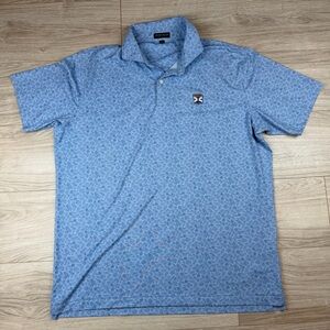 Peter Millar Botanical Performance Jersey Golf Polo Kinloch Golf Club Men’s XL